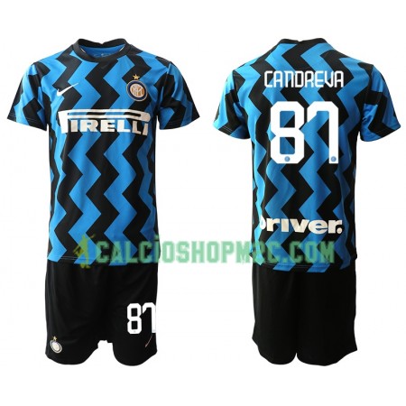 Inter Milan Antonio Candreva 87 Bambino Maglia Prima 2020/2021 Manica Corta (+ Pantaloncini)